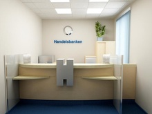 Хандельсбанк, банковская мебель, рабочее место операционниста